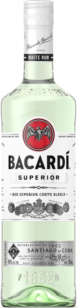 Bacardí Superior product packaging