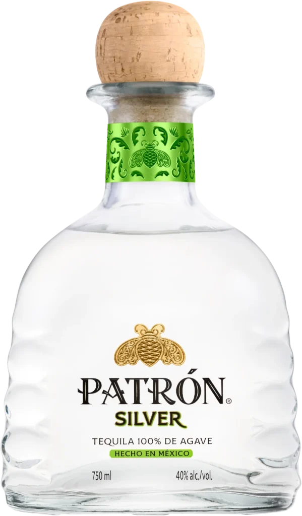 Patrón Silver product packaging
